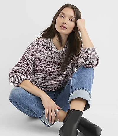 Spacedye Ribtrim Dolman Sweater