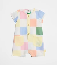 LOFT x Mon Coeur Linen Checkered Romper