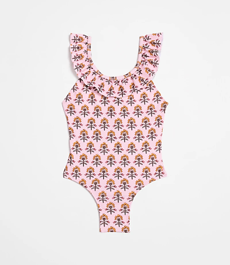 LOFT x Mon Coeur UPF 50+ Recycled Polyester Garden Ruffle Swimsuit