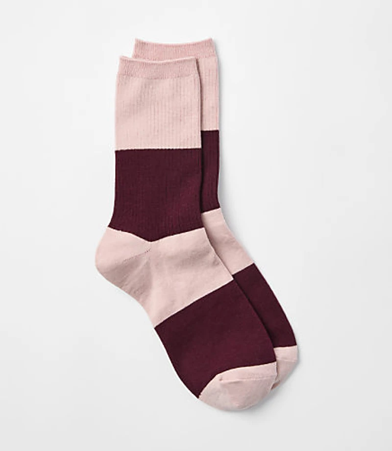 Rugby Stripe Crew Socks