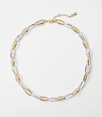 Mixed Metal Chain Link Necklace