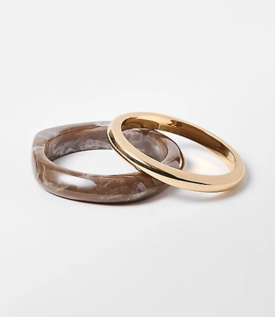 Marbleized Bangle Bracelet Set