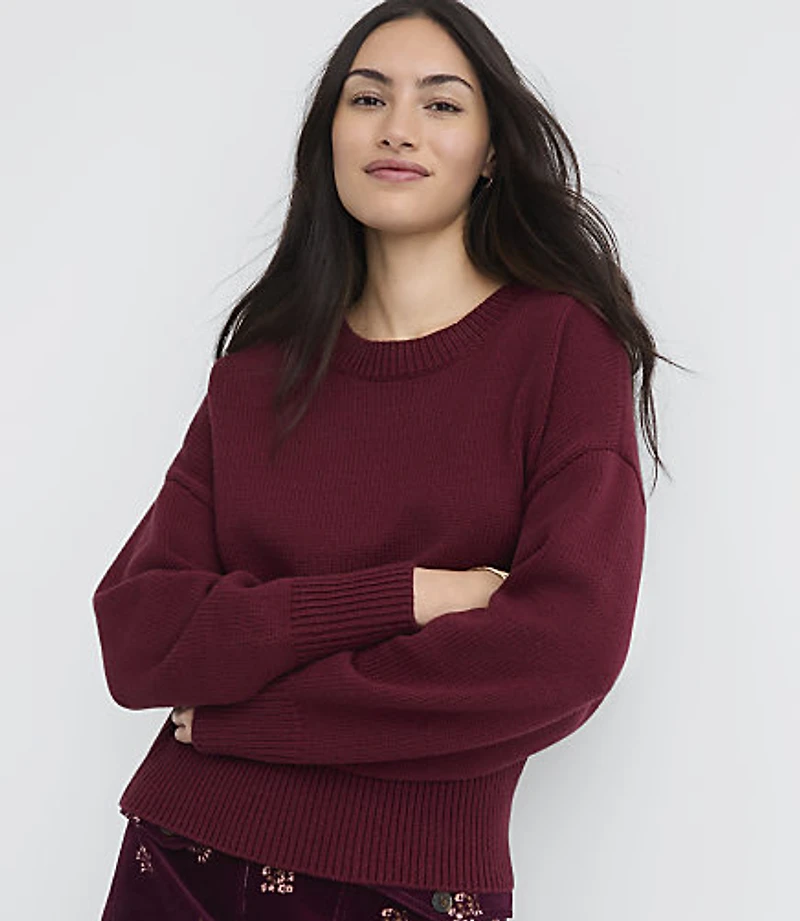 Ribtrim Dolman Sweater