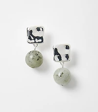 Marbleized Ball Drop Earrings