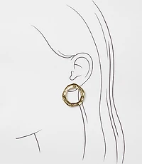 Open Circle Stud Earrings