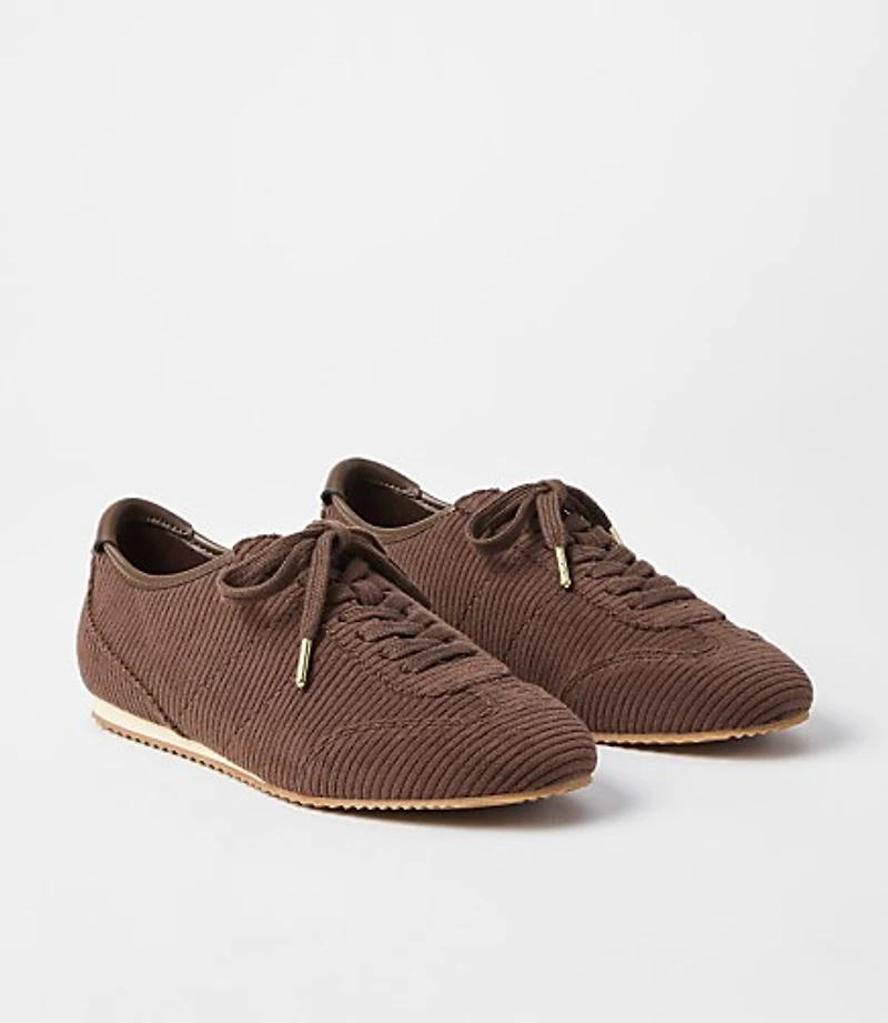 Corduroy Lace Up Sneakers