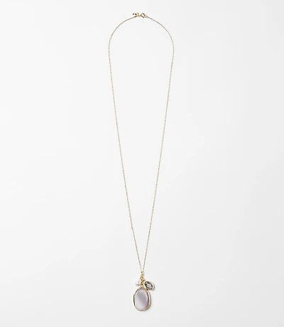 Marbleized Cluster Pendant Necklace