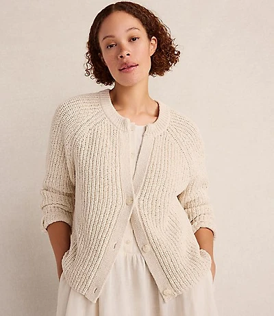 Haven Well Within Cotton Tape Yarn V-Neck Cardigan