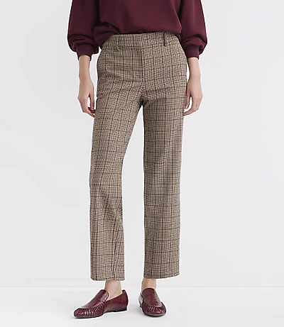 Petite Curvy Riviera Slim Pants Plaid