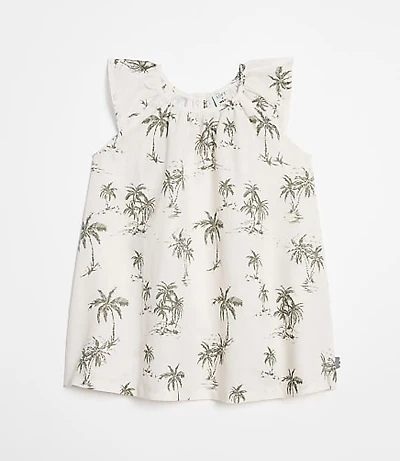 LOFT x Mon Coeur Linen Palm Tree Dress