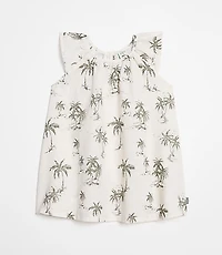 LOFT x Mon Coeur Linen Palm Tree Dress