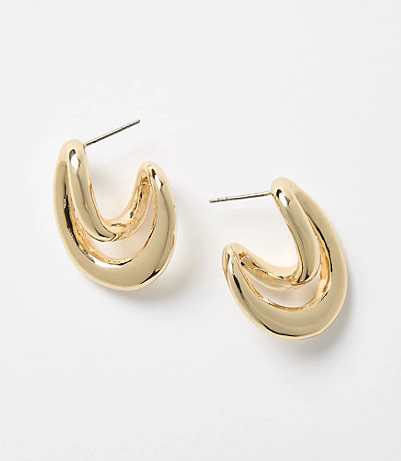 Swirl Statement Stud Earrings