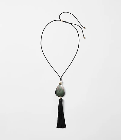 Tassel Pull Tie Statement Necklace