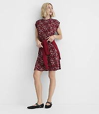 Petite Paisley Cap Sleeve Mini Dress
