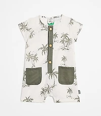 LOFT x Mon Coeur Linen Palm Tree Romper