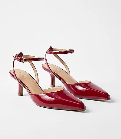 Patent Ankle Strap Kitten Heels