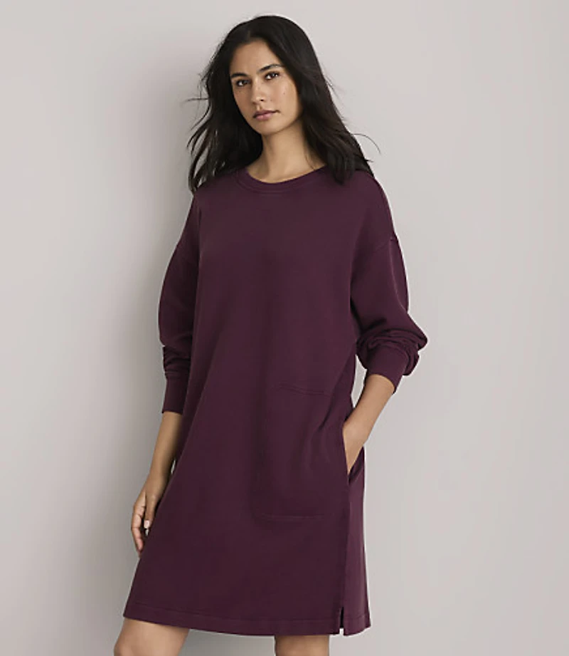 Lou & Grey Denim Washed Terrysoft Mini Pocket Dress