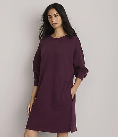 Lou & Grey Denim Washed Terrysoft Mini Pocket Dress