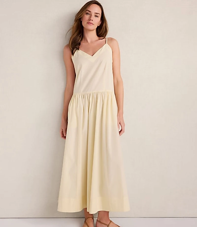 Haven Well Within Organic Cotton Poplin Strappy Maxi Dress