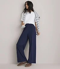 Lou & Grey Luvstretch Pintucked Wide Leg Pants