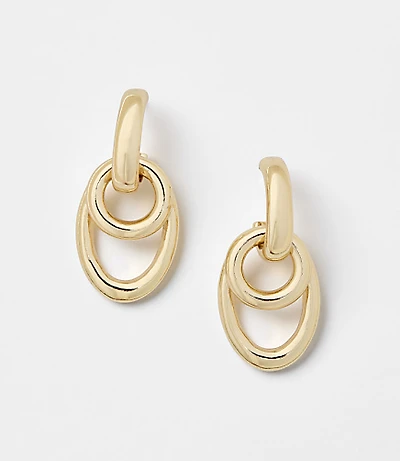 Linked Circle Drop Earrings