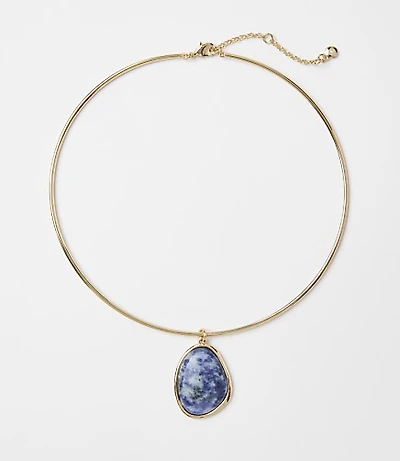 Marbleized Collar Necklace