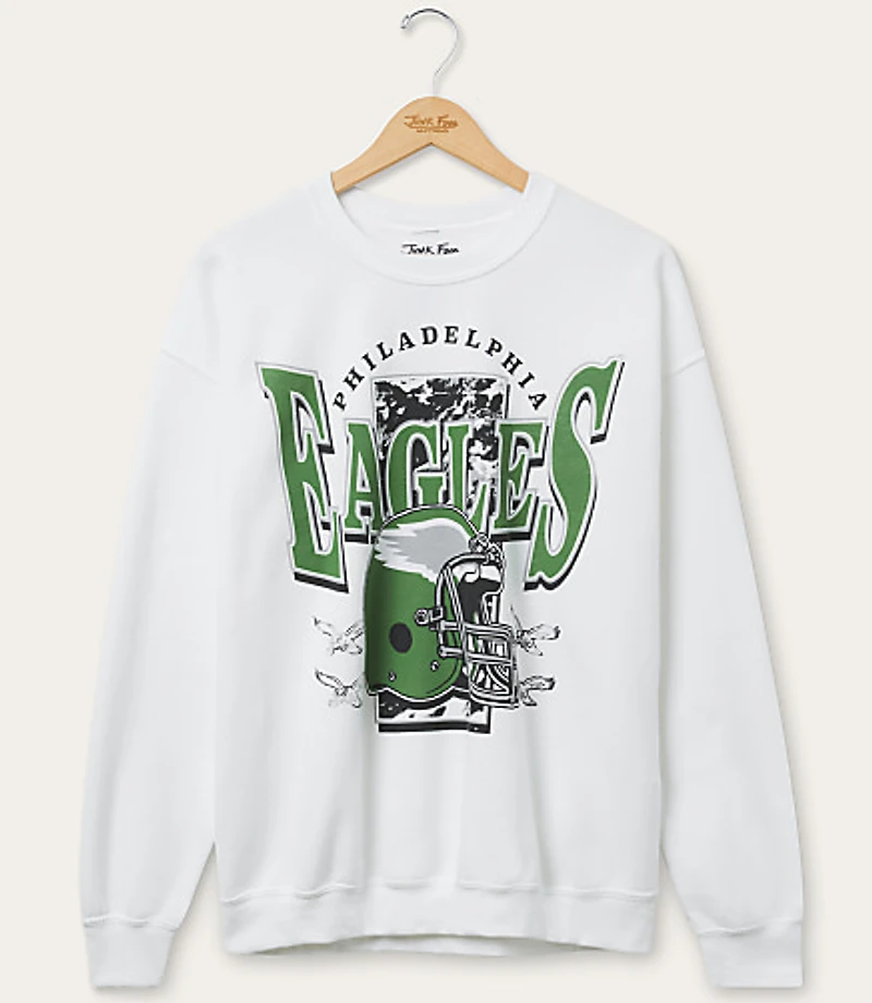 Junk Food Philadelphia Eagles Conversion Crew Fleece