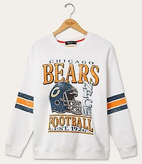 Junk Food Chicago Bears Striped Oversized Fleece