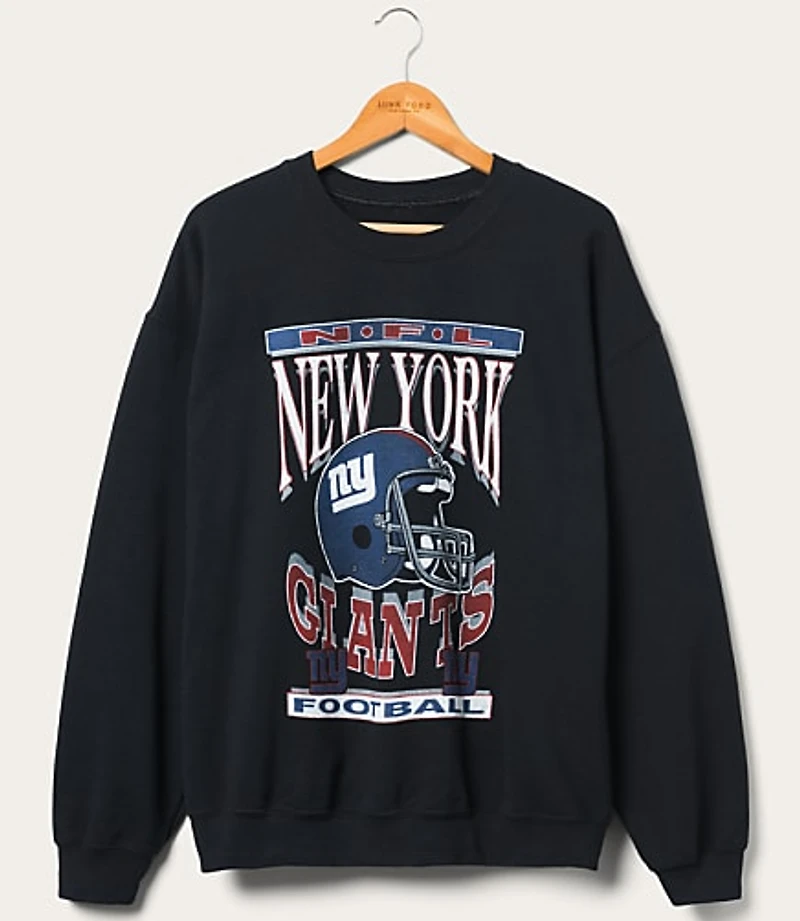 Junk Food New York Giants Helmet Flea Market Crew Fleece