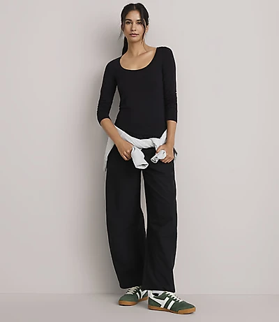 Petite Lou & Grey Crinkle Barrel Pants