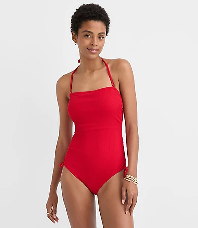 LOFT Beach Crinkle One Piece Swimsuit
