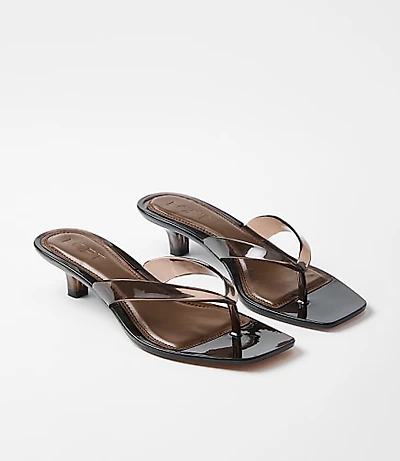 Jelly Kitten Heel Thong Sandals