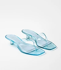 Jelly Kitten Heel Thong Sandals