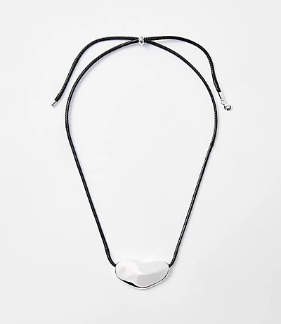 Metal Nugget Pull Tie Necklace