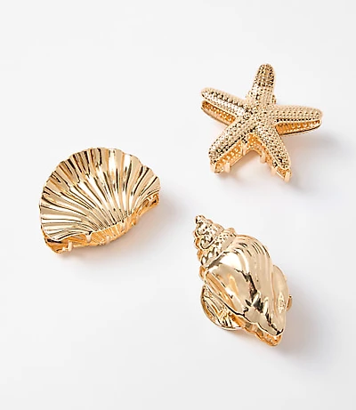 Seashell Hair Clip Set