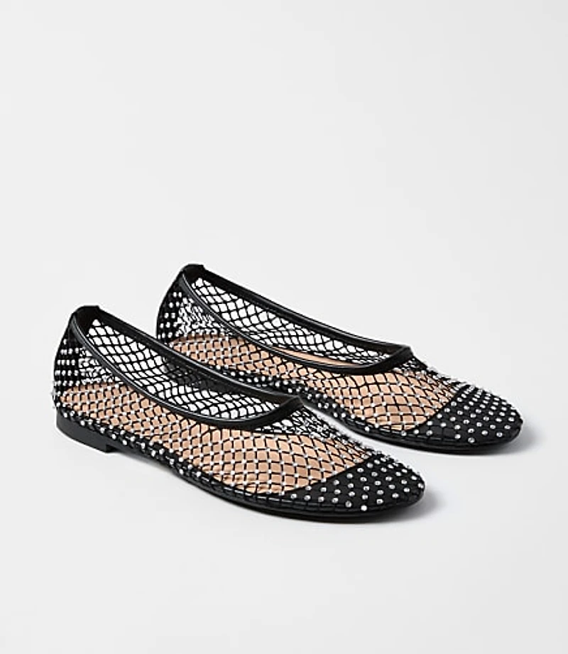 Sparkle Mesh Ballet Flats