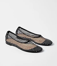 Sparkle Mesh Ballet Flats