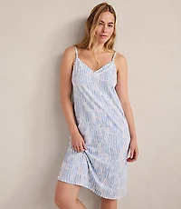 Haven Well Within Organic Cotton Jersey Watercolor Wave Sleep Dress