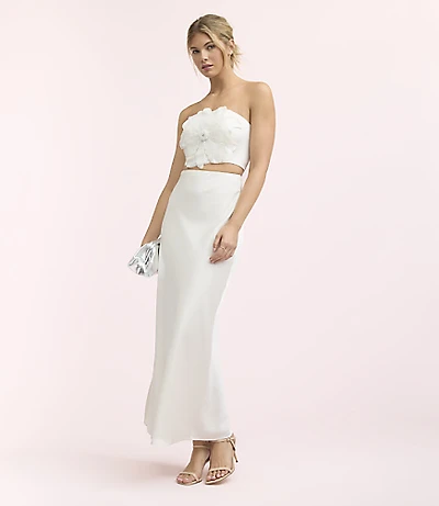 Lately Satin Column Maxi Skirt