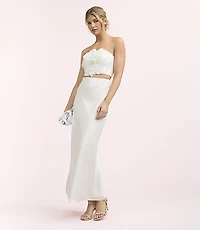 Lately Satin Column Maxi Skirt