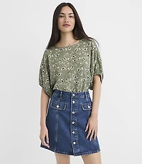 Bandana Print Cinched Dolman Top