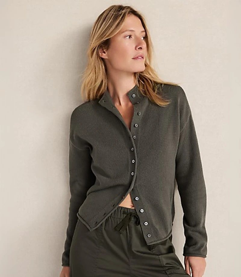 Haven Well Within Organic Cotton Roll Neck Cardigan