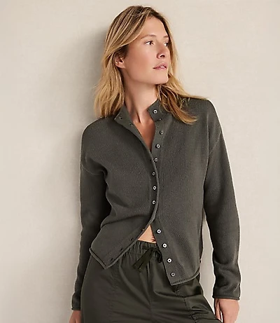 Haven Well Within Organic Cotton Roll Neck Cardigan
