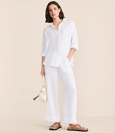 Lou & Grey Triple Cloth Wide Leg Pants