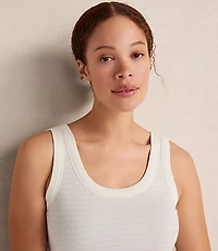 Haven Well Within Organic Cotton Delicate Stripe Scoop Neck Tank