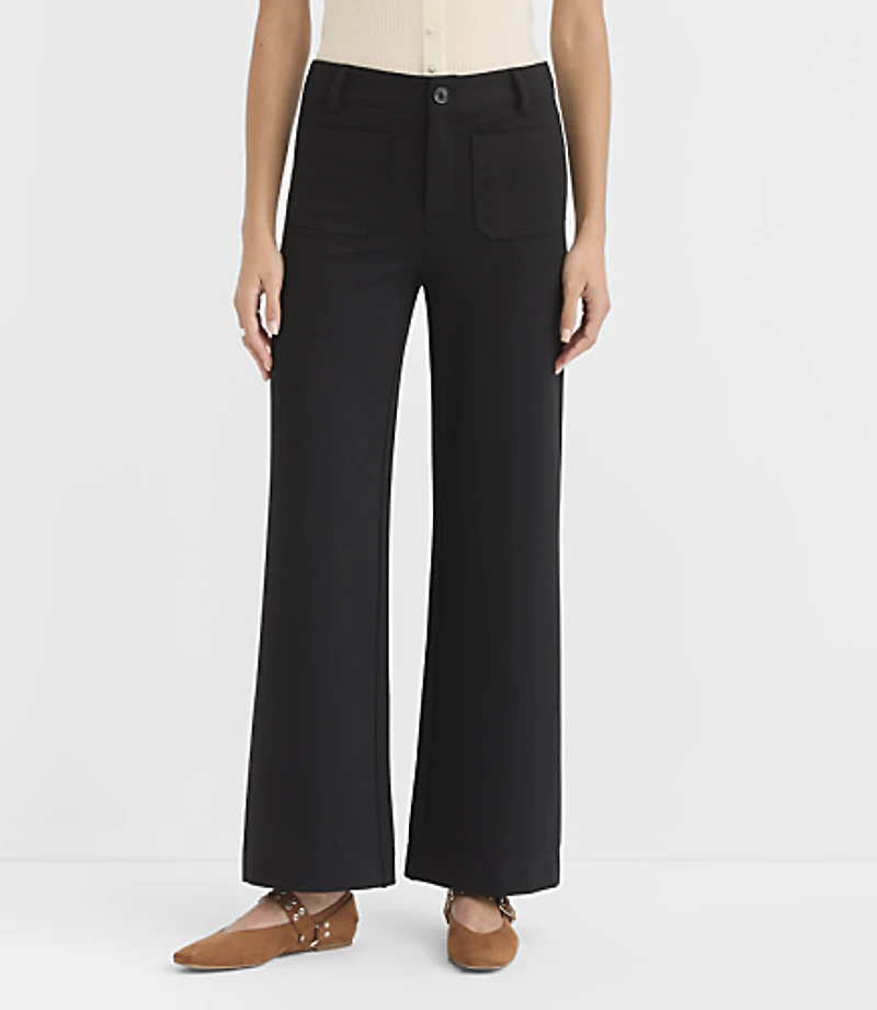 Curvy Palmer Wide Leg Pants Ponte
