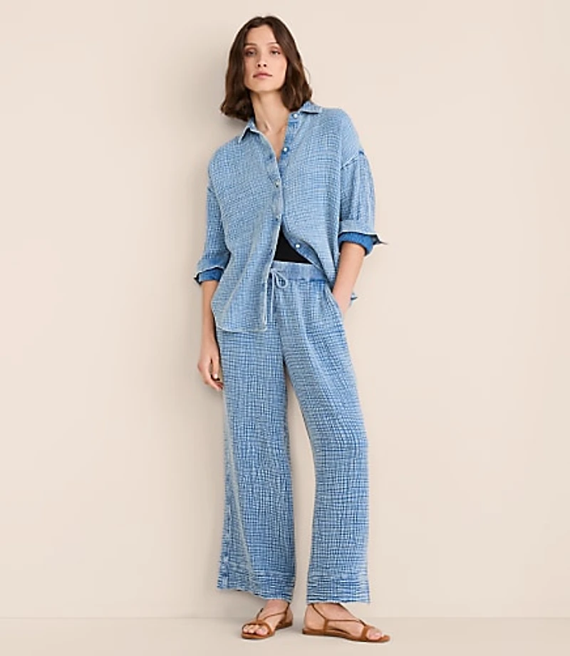 Lou & Grey Triple Cloth Wide Leg Pants