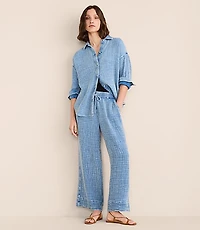 Lou & Grey Triple Cloth Wide Leg Pants