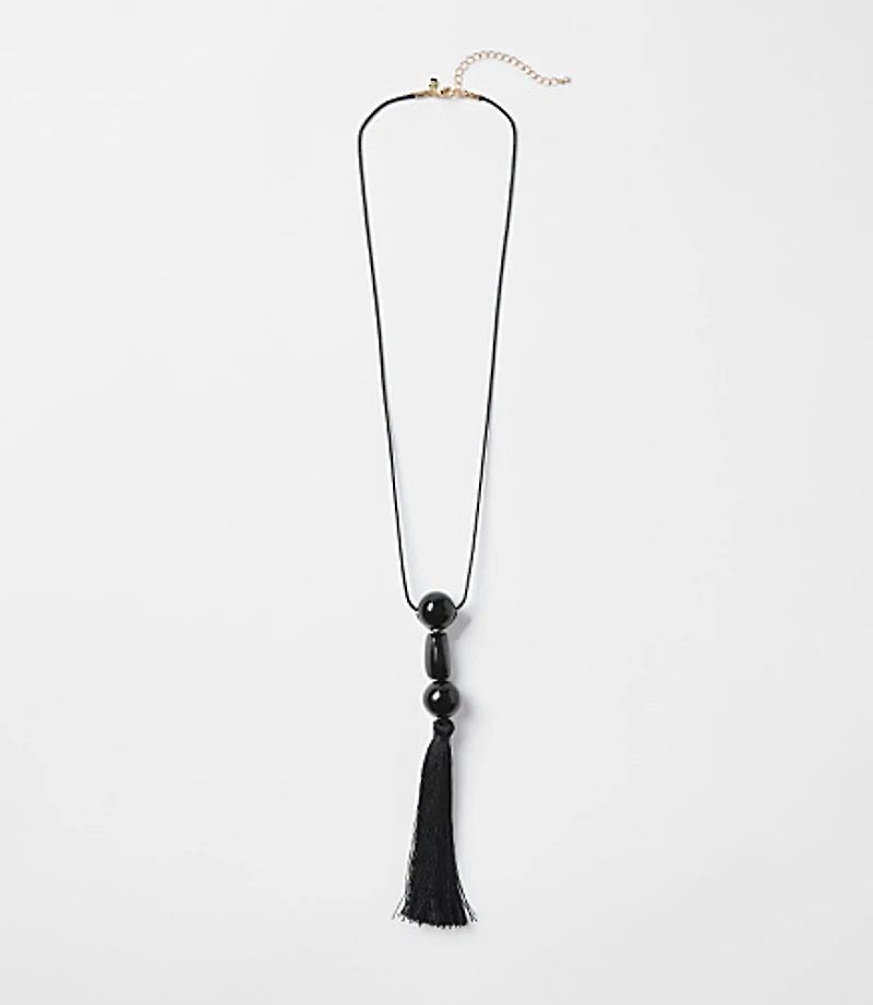 Tassel Pendant Cord Necklace