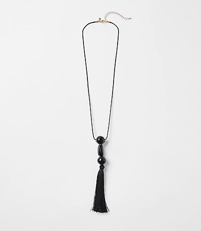 Tassel Pendant Cord Necklace